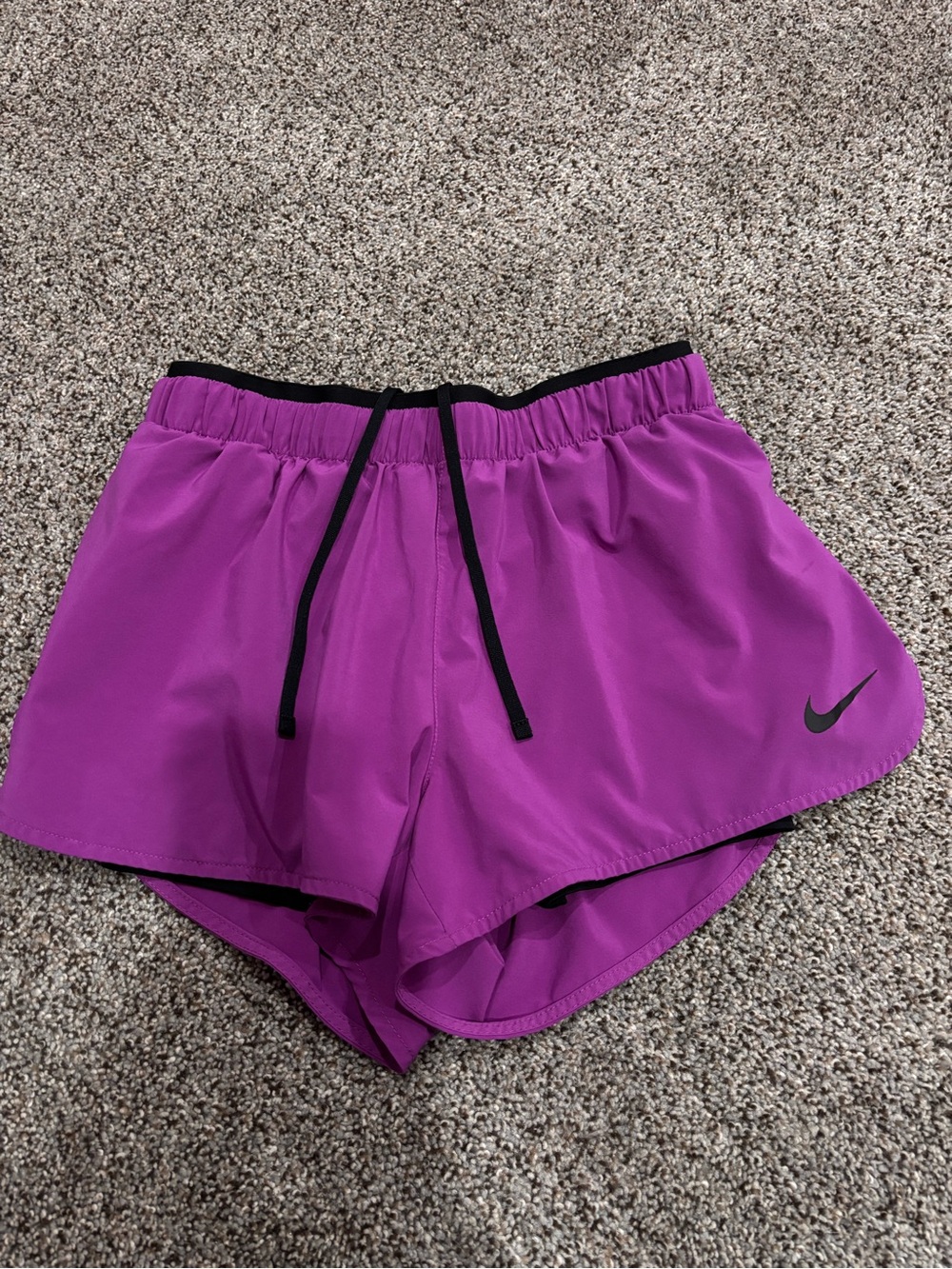 Nike Women's Athletic Shorts in Vibrant Magenta with Black Trim